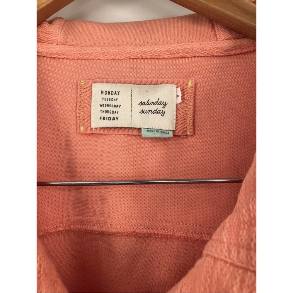 Moving Sale! Anthropologie Saturday Sunday Quinn Peach Women's Jacket Medium EUC - Picture 4 of 11